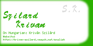 szilard krivan business card