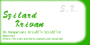 szilard krivan business card